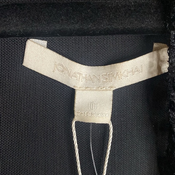 Jonathan Simkhai Black Sequined Plunge Lace Draped Gown NWT - Picture 10 of 14